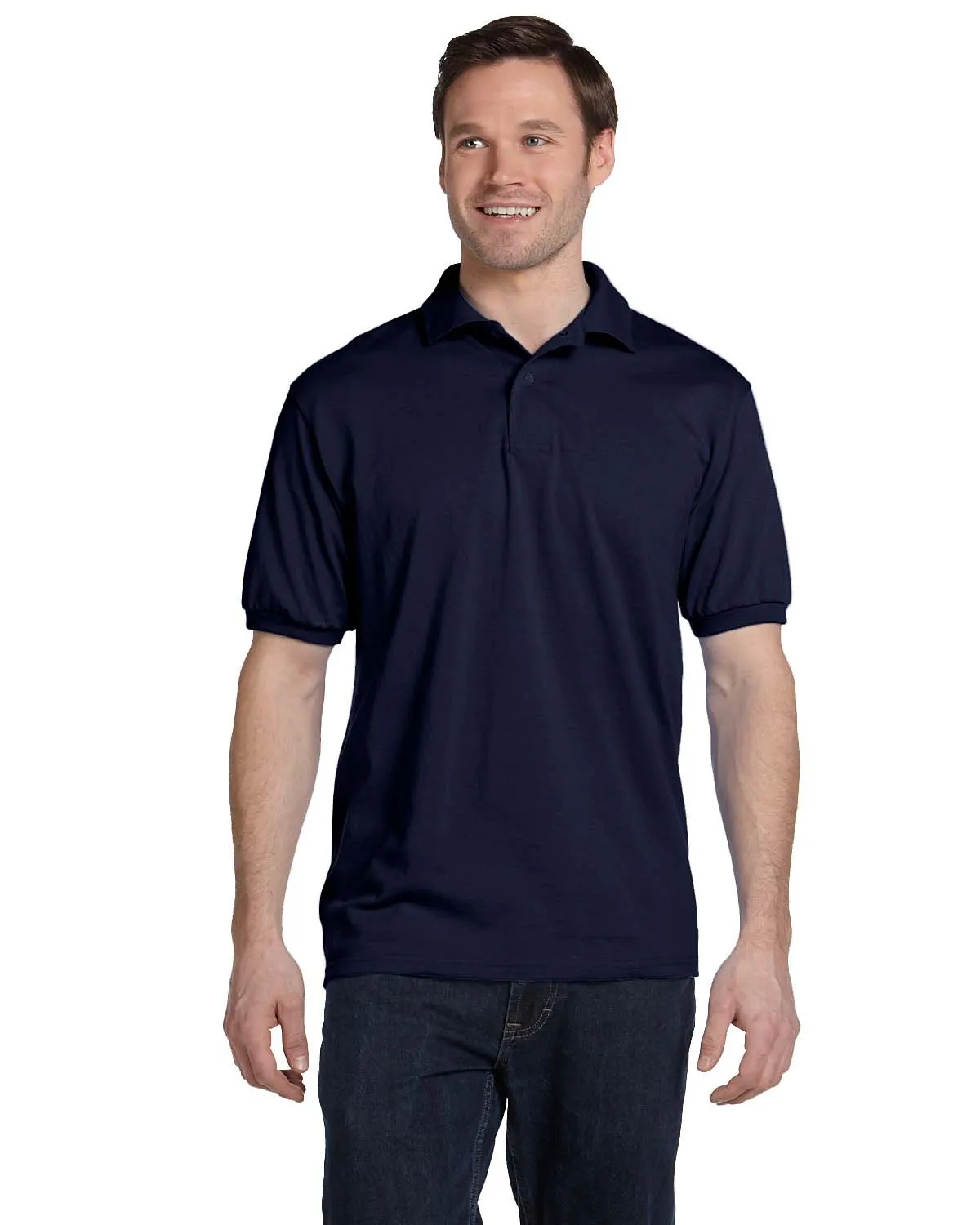 Hanes 054 Polo Adulte 50/50 en Jersey ÉcoSmart