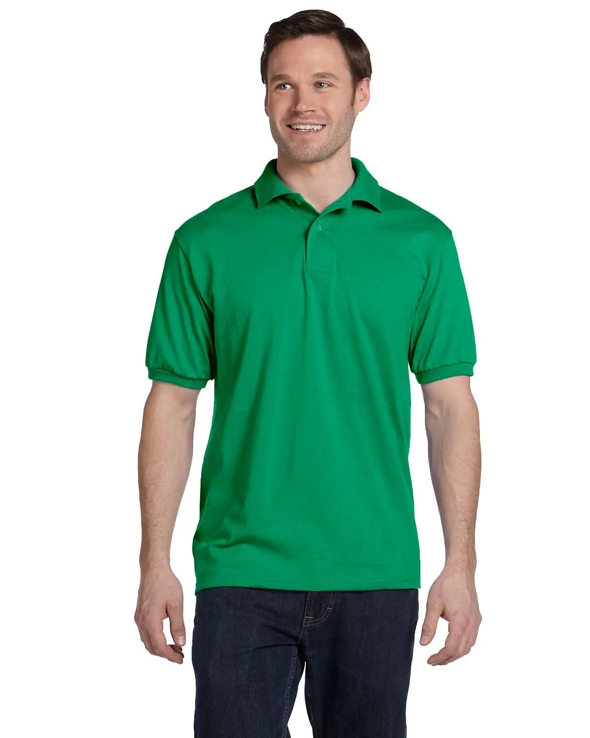 Hanes 054 Polo Adulte 50/50 en Jersey ÉcoSmart