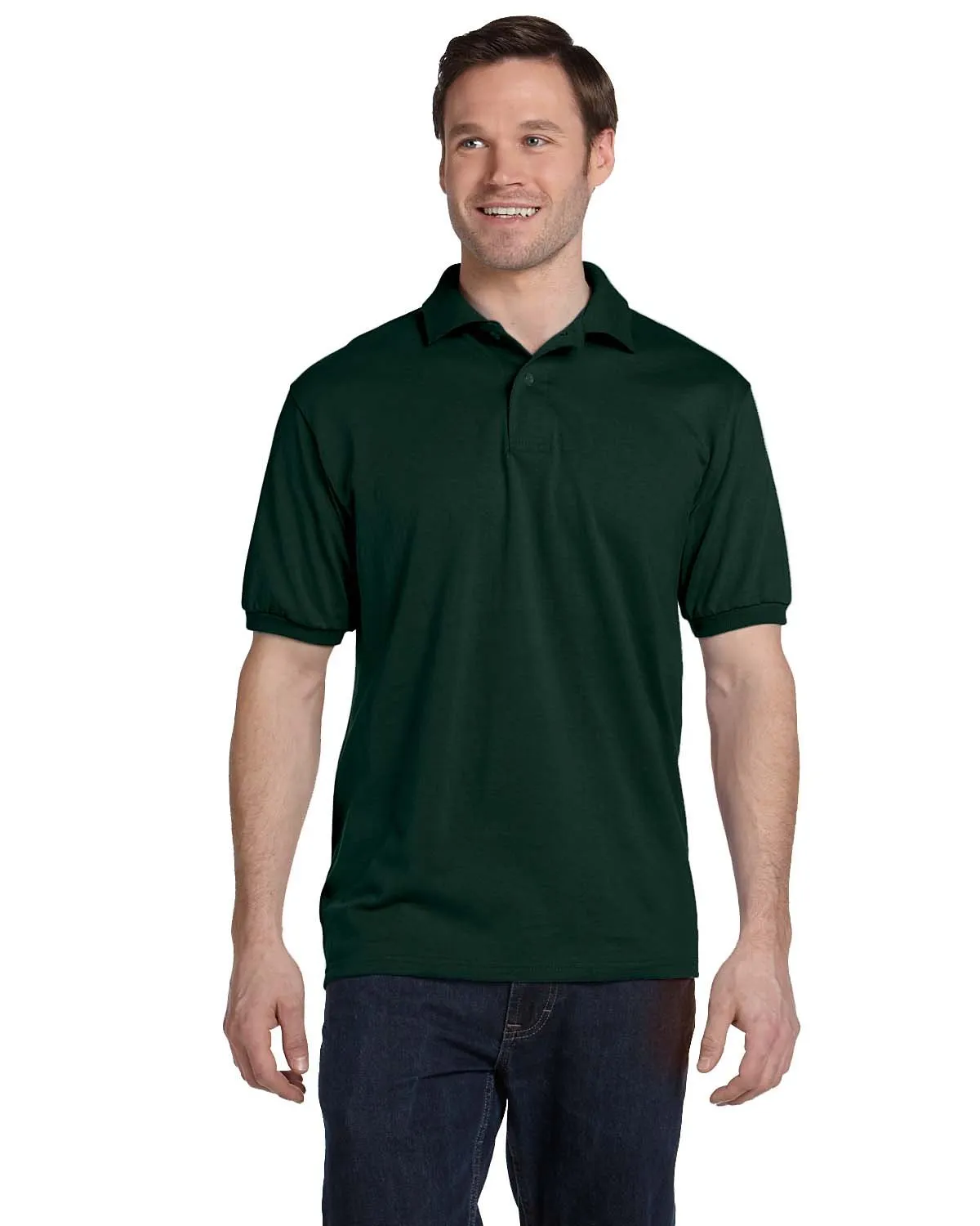 Hanes 054 Polo Adulte 50/50 en Jersey ÉcoSmart