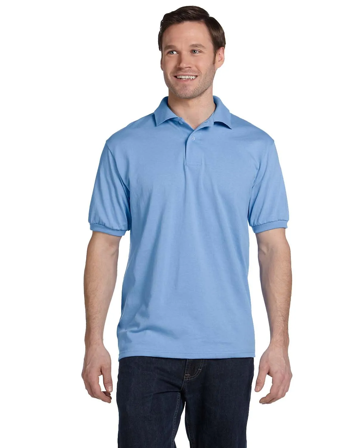Hanes 054 Polo Adulte 50/50 en Jersey ÉcoSmart