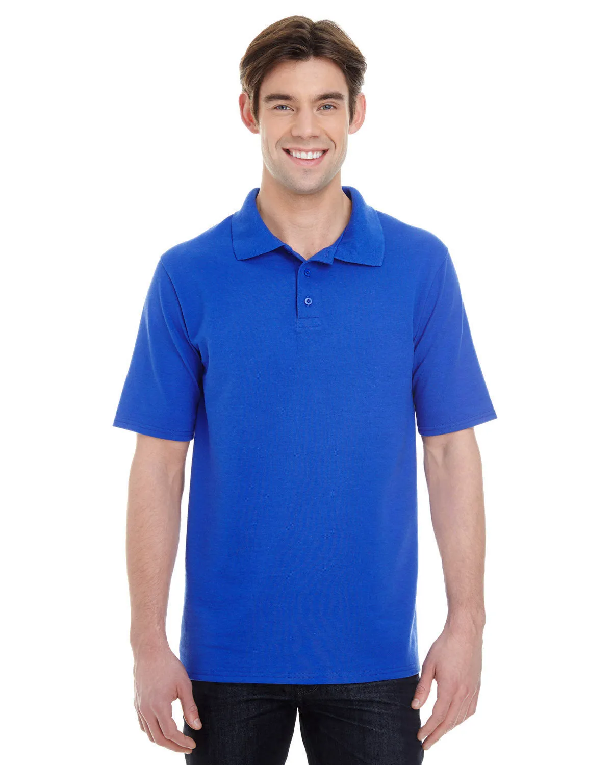 Hanes 055P Polo Homme à manches courtes en piqué X-Temp 6.5 oz avec Fresh IQ