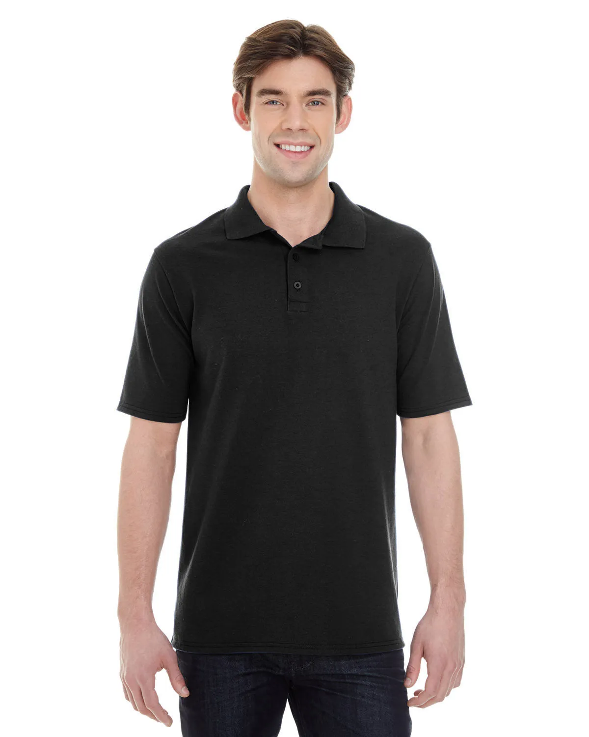 Hanes 055P Polo Homme à manches courtes en piqué X-Temp 6.5 oz avec Fresh IQ