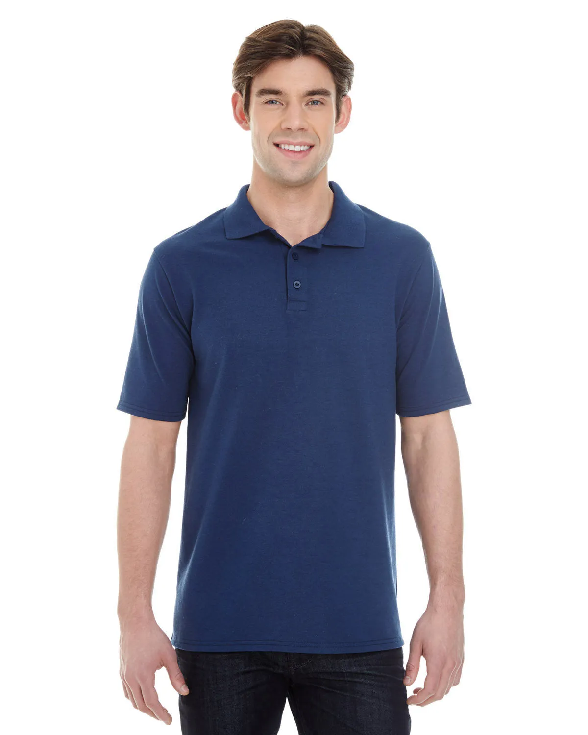 Hanes 055P Polo Homme à manches courtes en piqué X-Temp 6.5 oz avec Fresh IQ