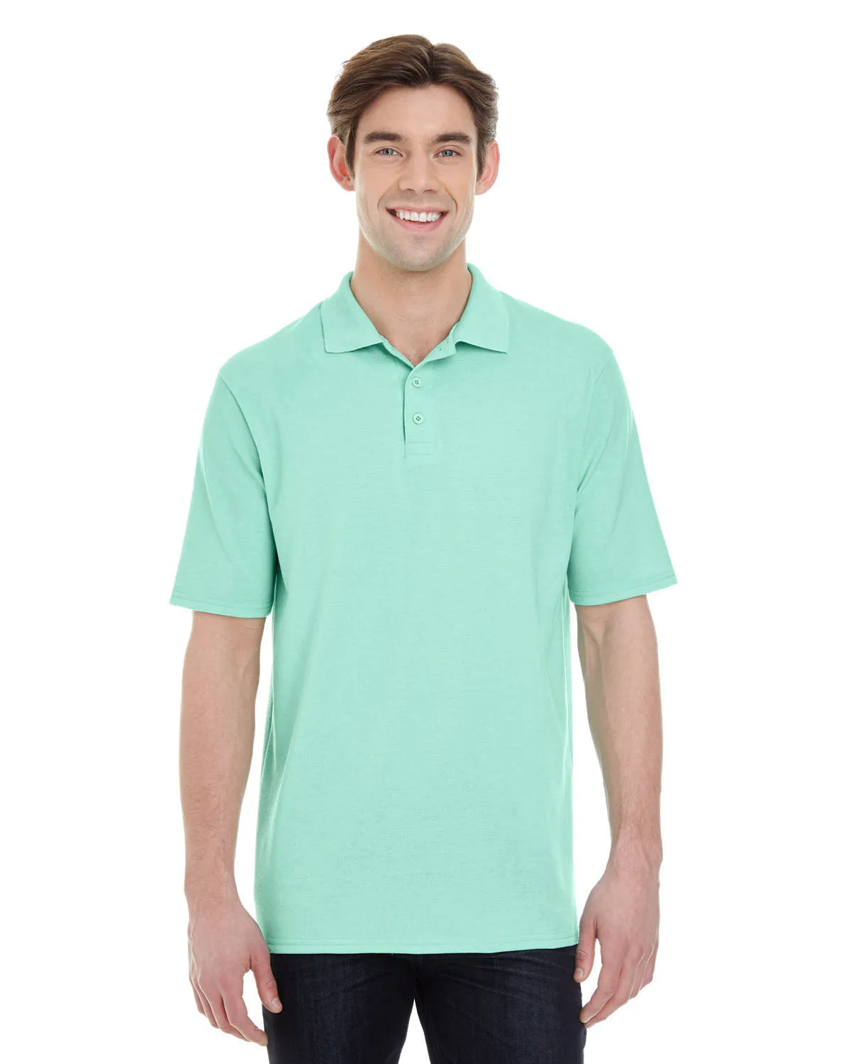 Hanes 055P Polo Homme à manches courtes en piqué X-Temp 6.5 oz avec Fresh IQ