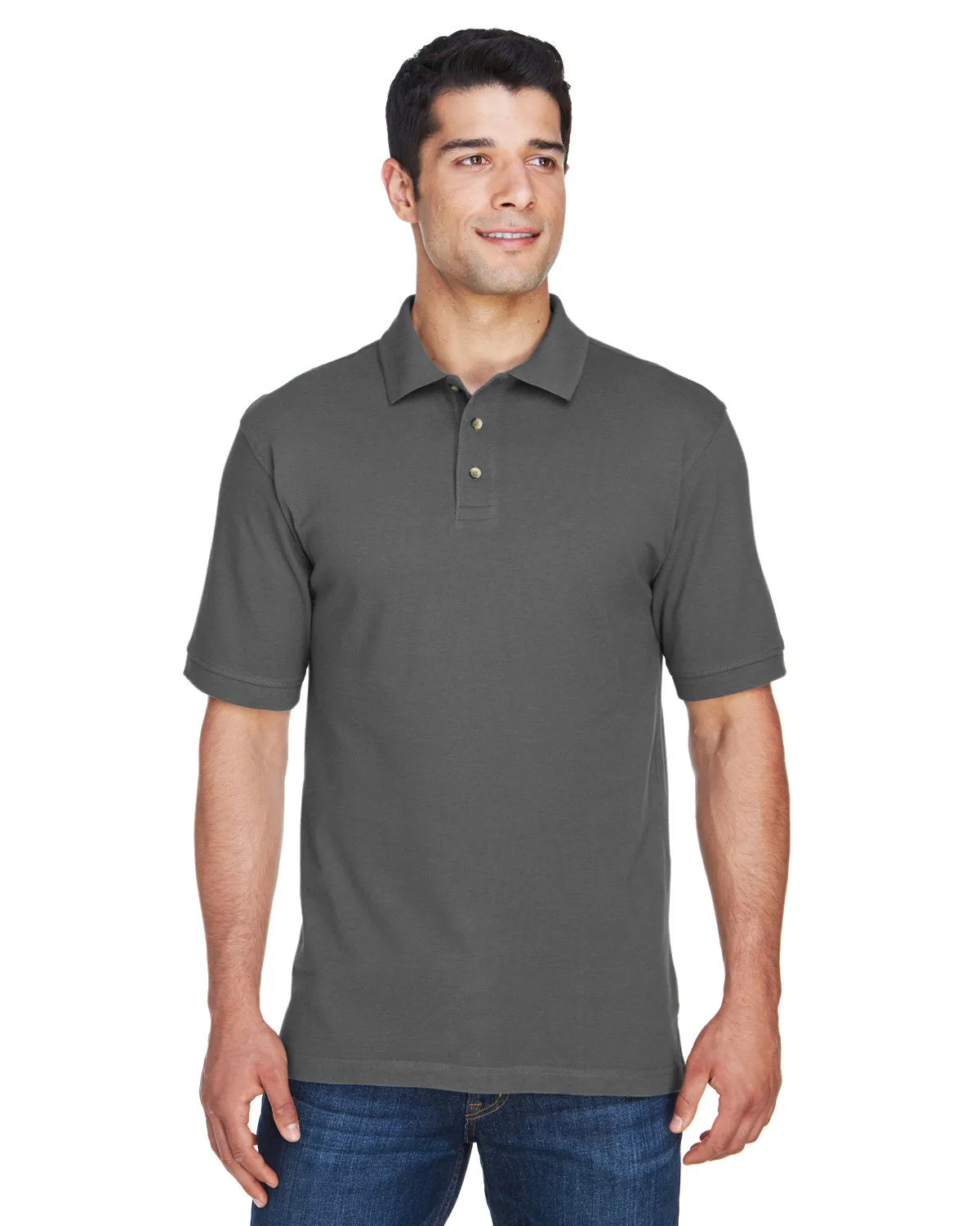 Polo à manches courtes en piqué de coton ringspun 6 oz pour hommes Harriton M200