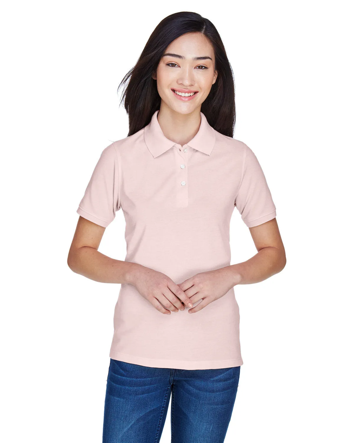 Polo Harriton M265W pour Femmes 5.6 oz. Blend Facile