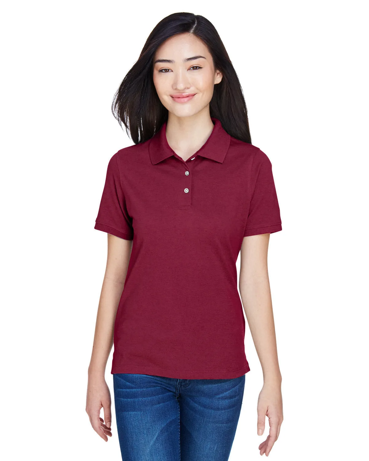 Polo Harriton M265W pour Femmes 5.6 oz. Blend Facile