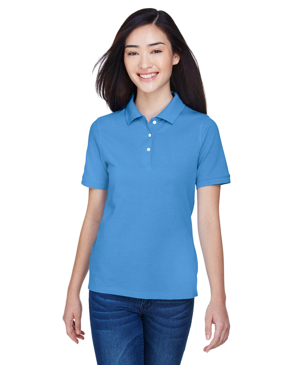 Polo Harriton M265W pour Femmes 5.6 oz. Blend Facile