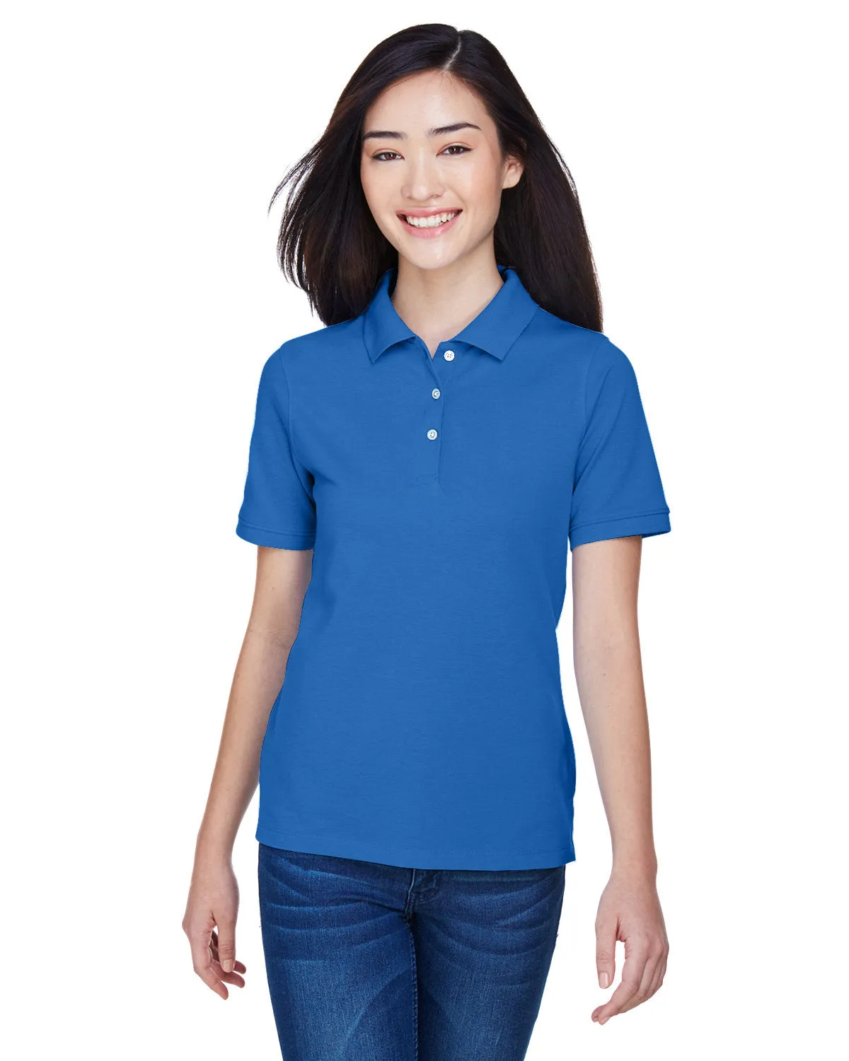 Polo Harriton M265W pour Femmes 5.6 oz. Blend Facile