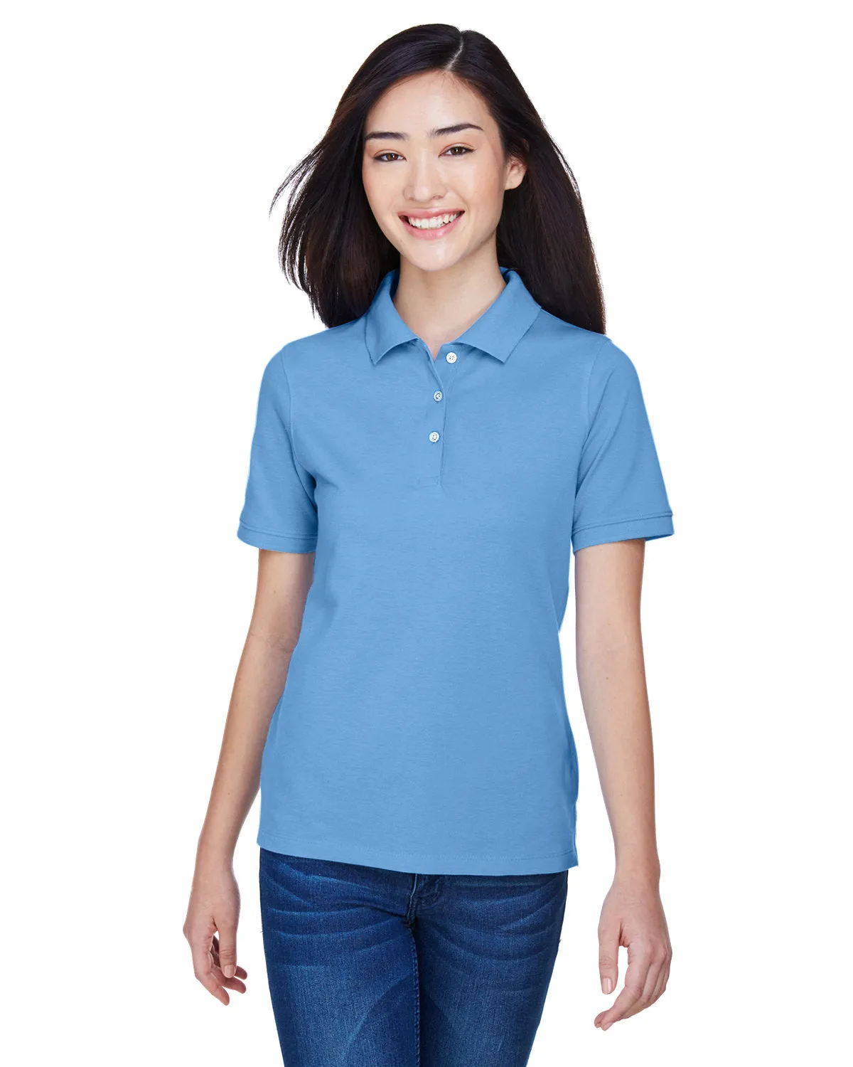 Polo Harriton M265W pour Femmes 5.6 oz. Blend Facile