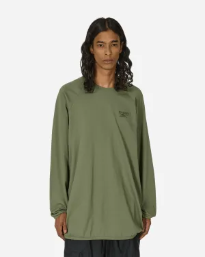 T-shirt manches longues raglan oversize Hed Mayner vert armée