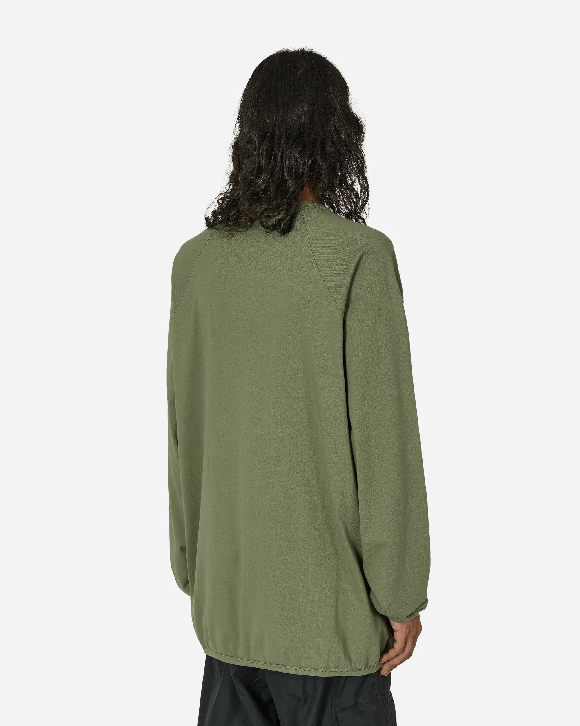 T-shirt manches longues raglan oversize Hed Mayner vert armée