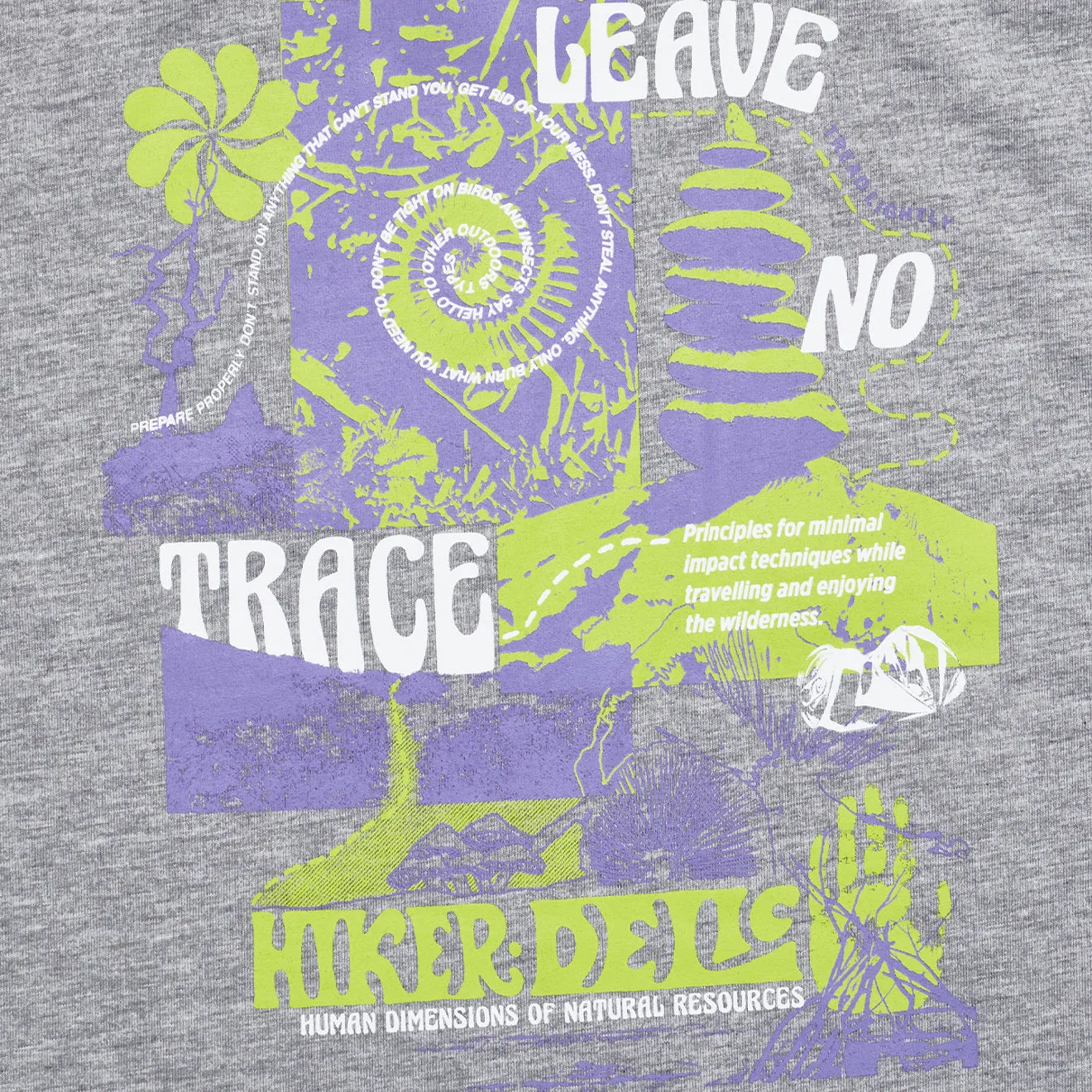 T-shirt Hikerdelic No Trace gris marbré