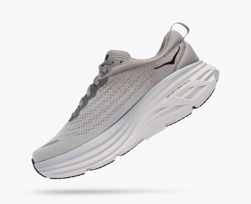 Hoka Chaussures Homme Bondi 8 Large - Peau de Requin/Brume Portuaire (1127953-SHMS) Hoka Footwear