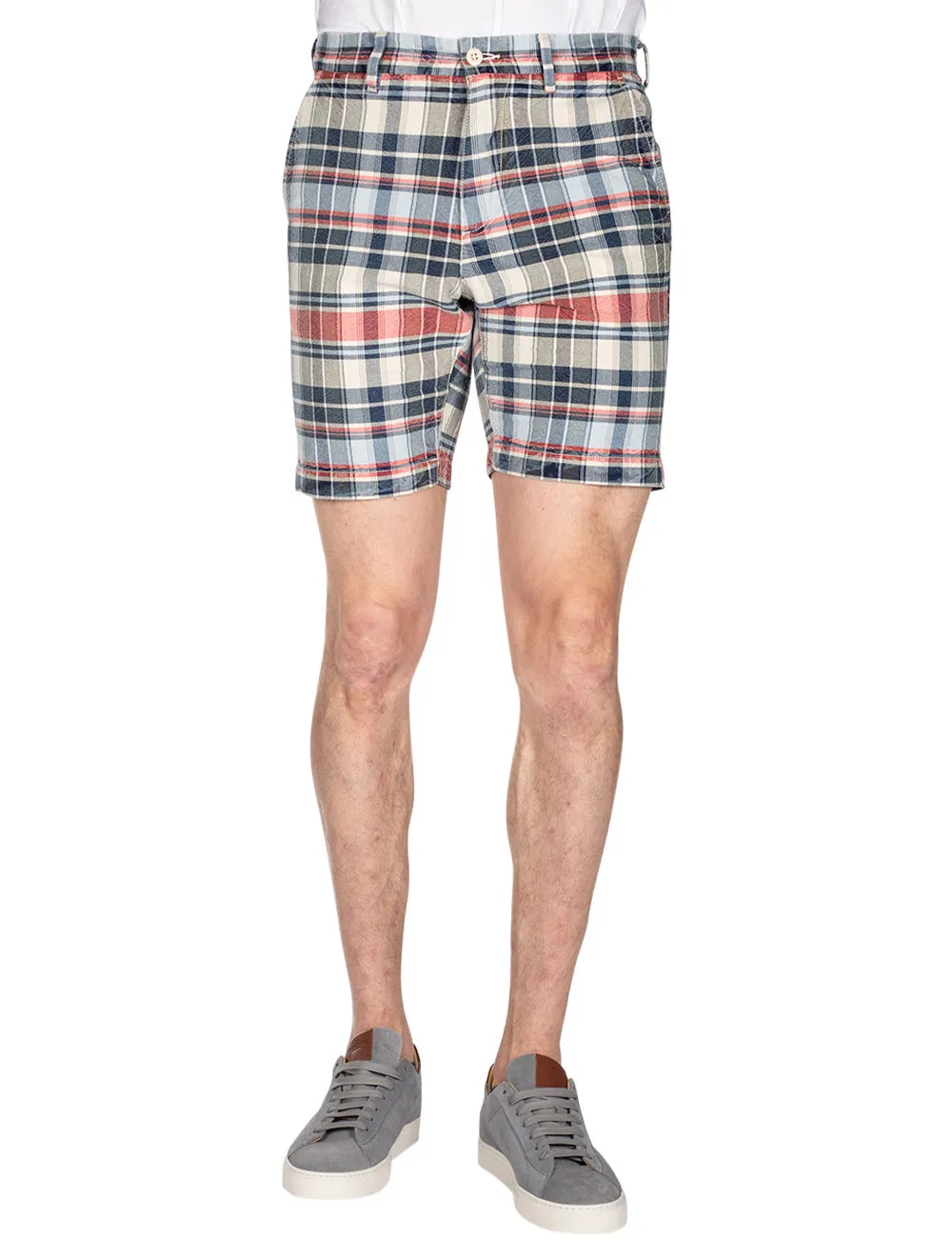 Short Madras Indien Bleu Perse