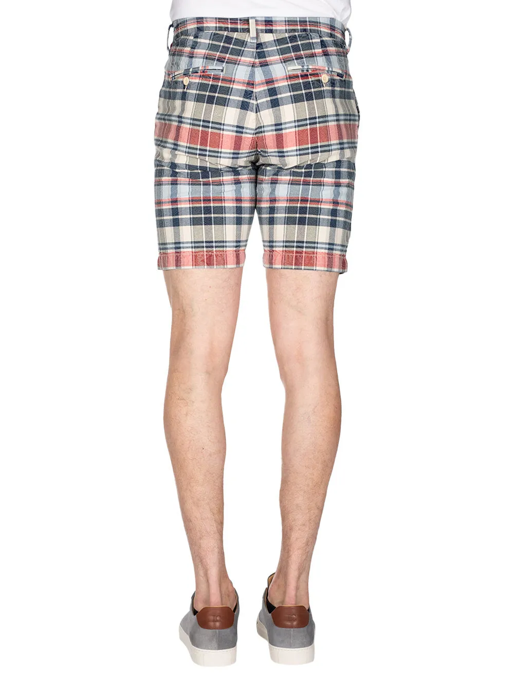 Short Madras Indien Bleu Perse
