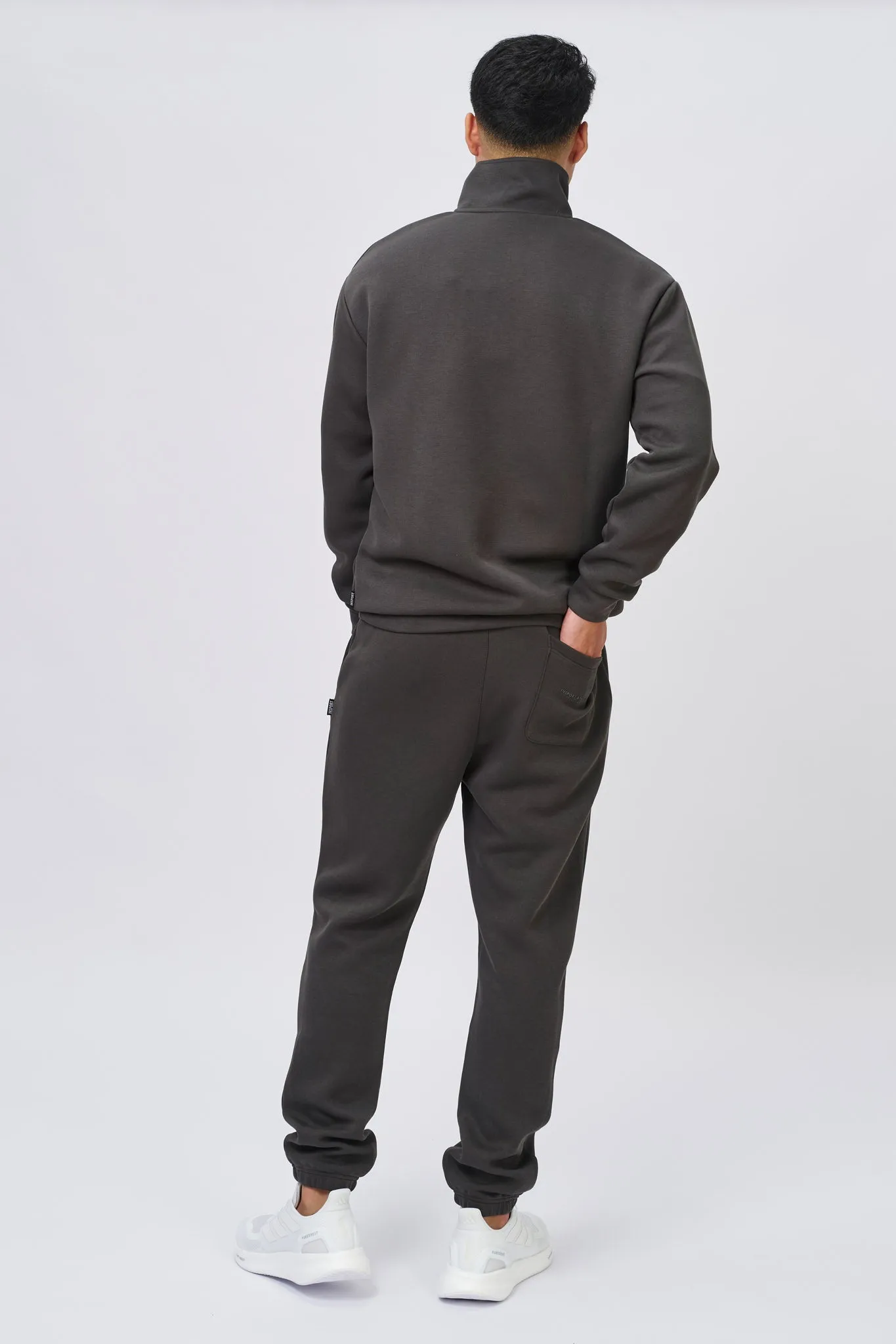 Veste polaire quart de zip INSPORT pour hommes DENVER - Gris cendre
