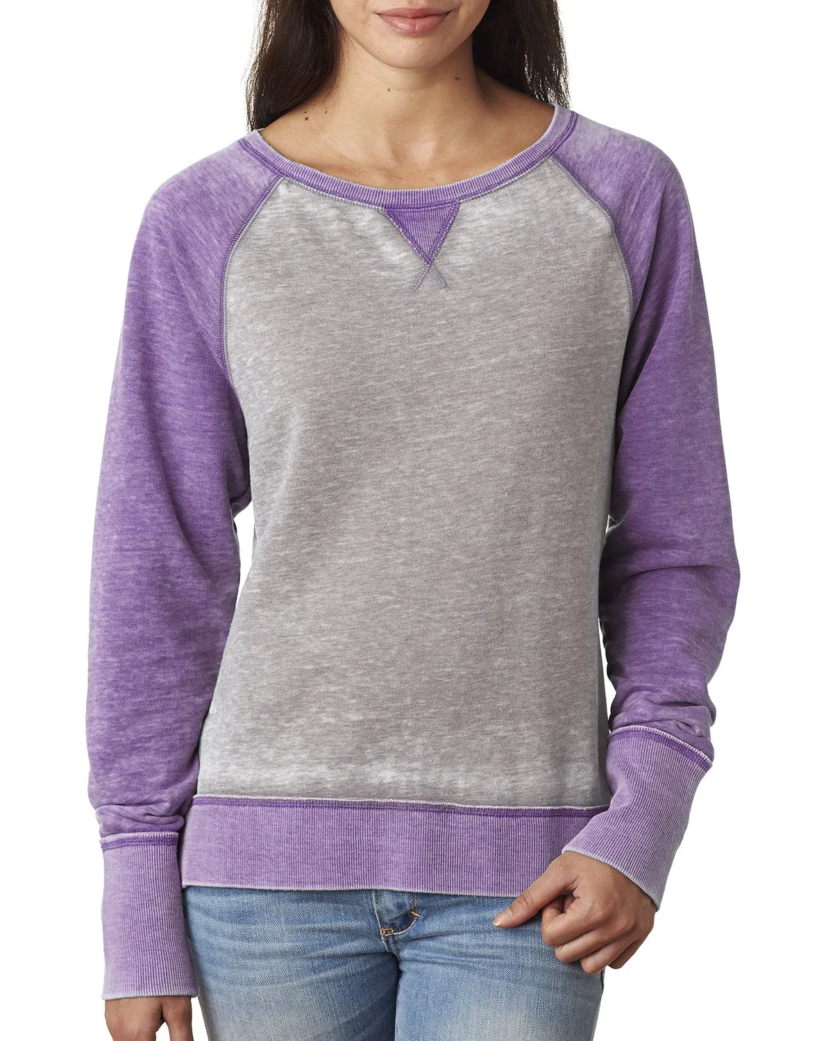 J America JA8927 Zen Contrast Crew pour Femmes