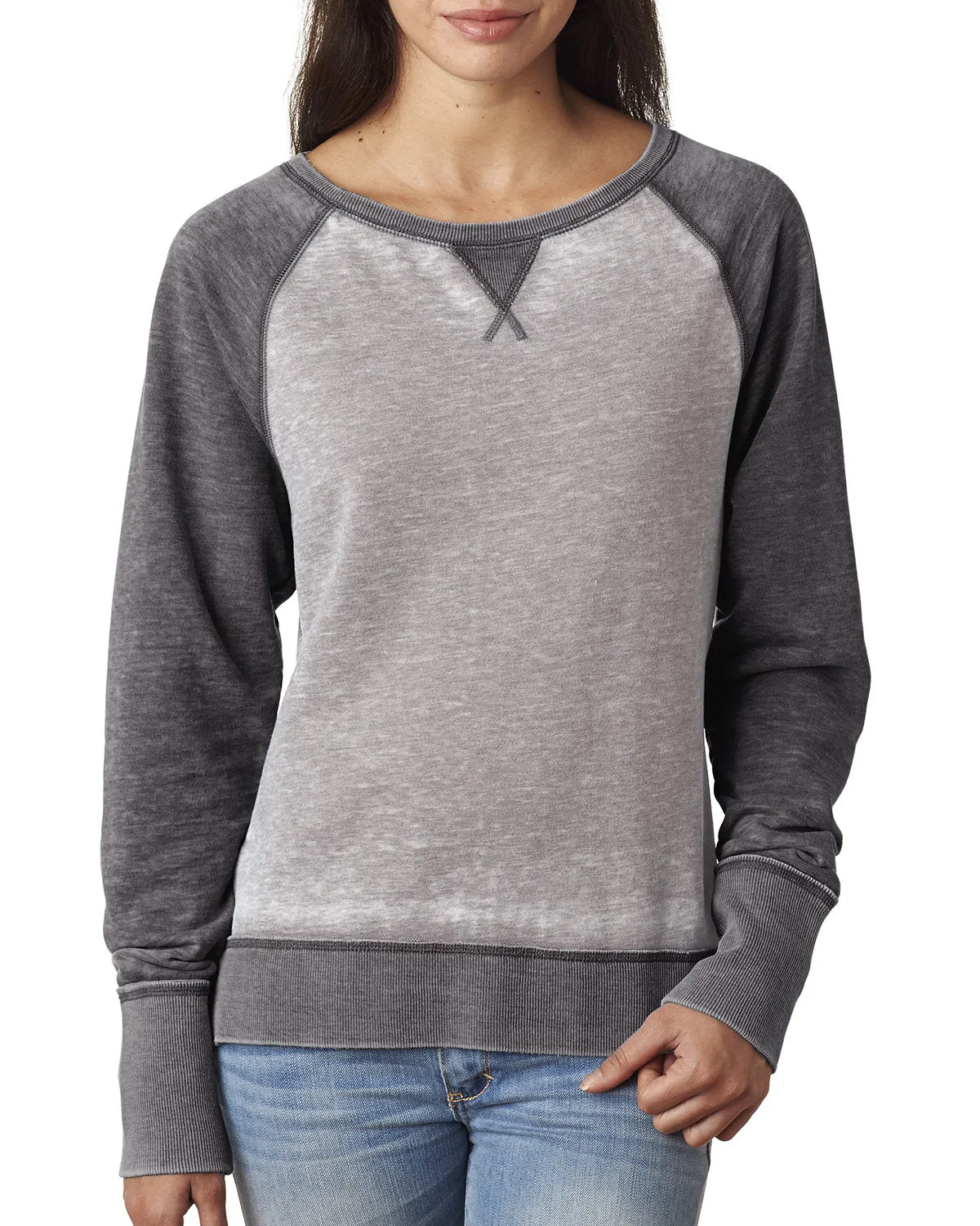 J America JA8927 Zen Contrast Crew pour Femmes