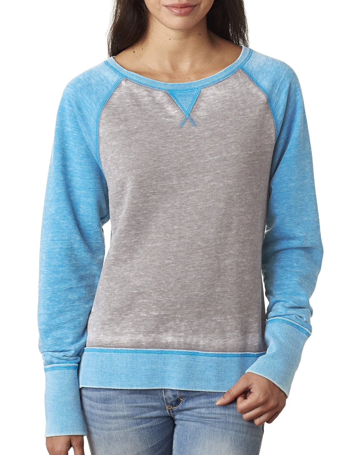 J America JA8927 Zen Contrast Crew pour Femmes