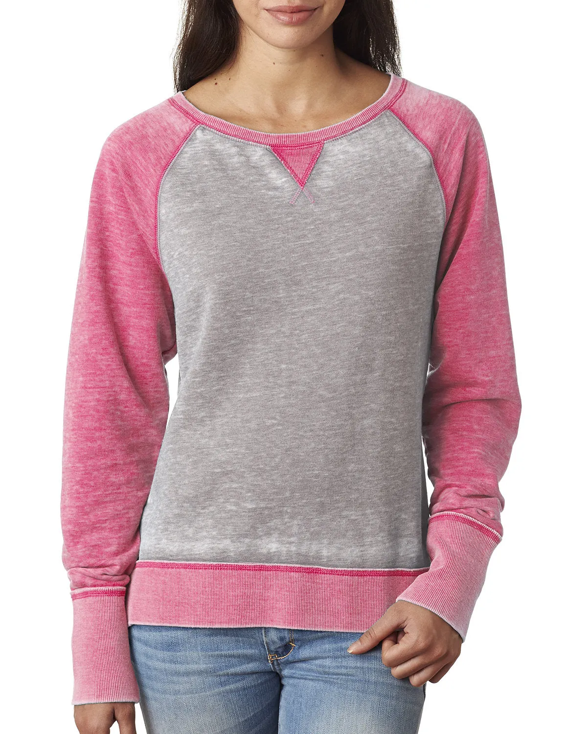 J America JA8927 Zen Contrast Crew pour Femmes