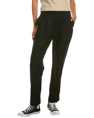 Pantalon à Double Pli en Mélange de Lin James Perse