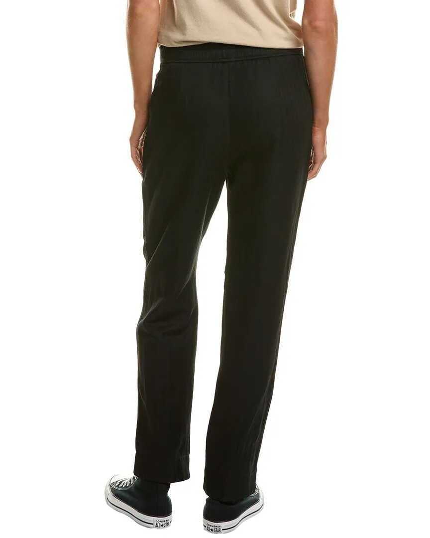 Pantalon à Double Pli en Mélange de Lin James Perse
