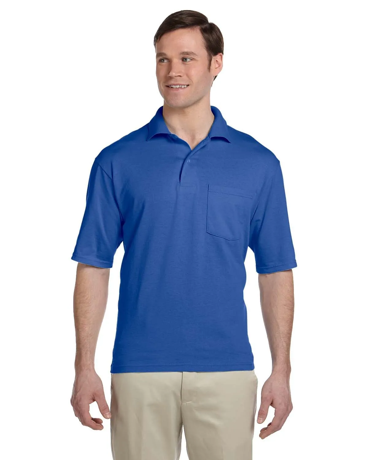 Jerzees 436P Polo Adulte à Poches avec Protection contre les Taches