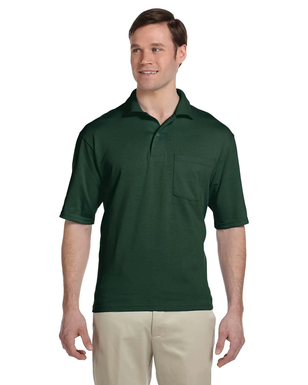 Jerzees 436P Polo Adulte à Poches avec Protection contre les Taches