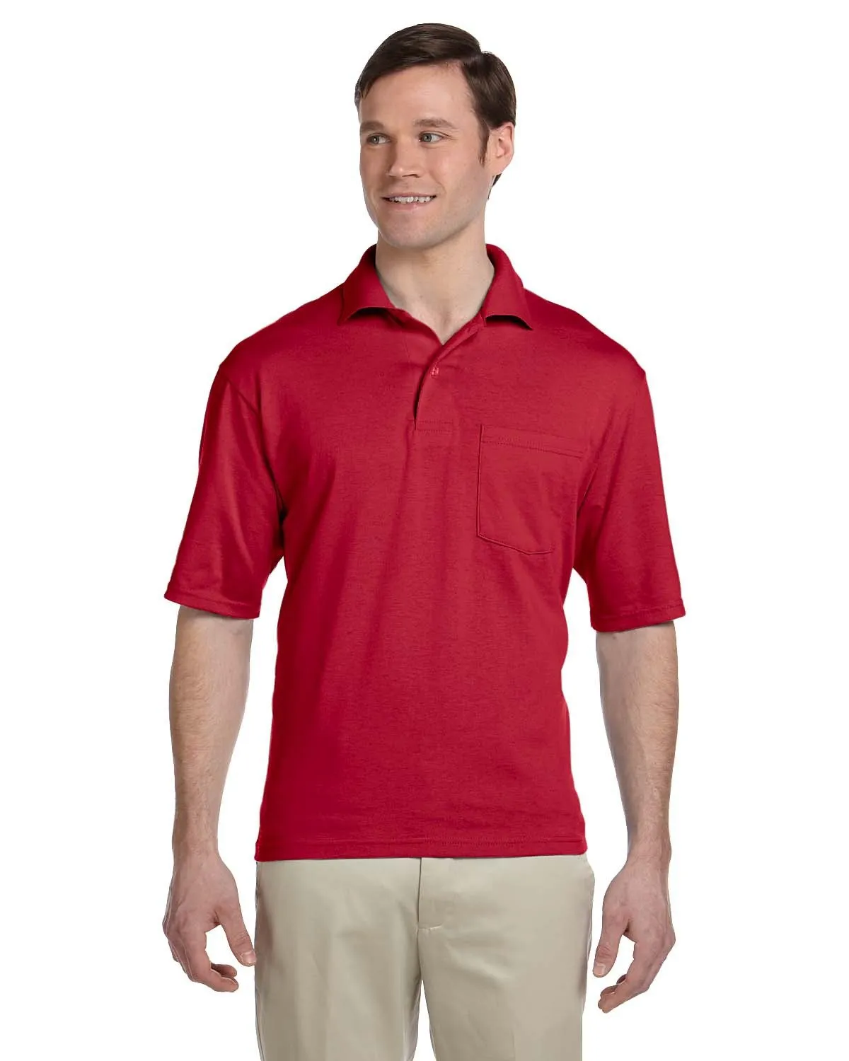 Jerzees 436P Polo Adulte à Poches avec Protection contre les Taches