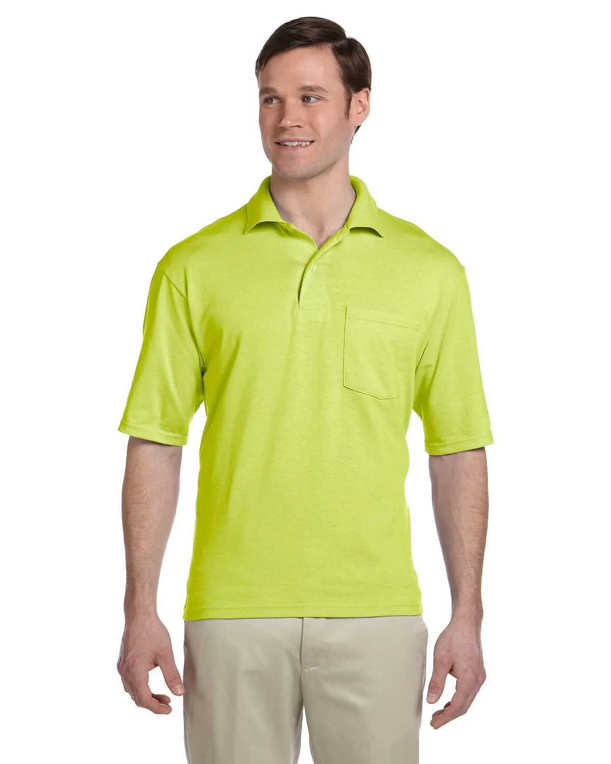 Jerzees 436P Polo Adulte à Poches avec Protection contre les Taches