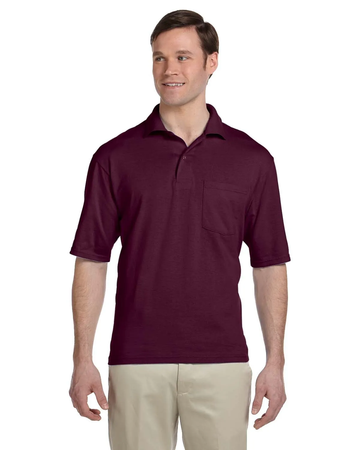 Jerzees 436P Polo Adulte à Poches avec Protection contre les Taches