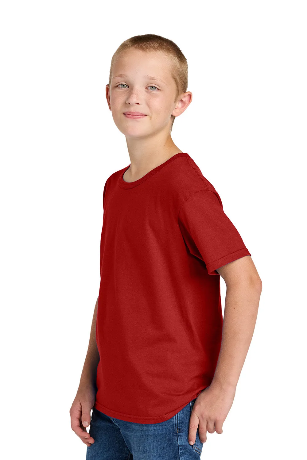 Jerzees Youth Classics T-Shirt à Manches Courtes et Col Rond - Rouge Véritable