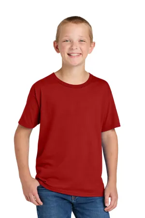 Jerzees Youth Classics T-Shirt à Manches Courtes et Col Rond - Rouge Véritable
