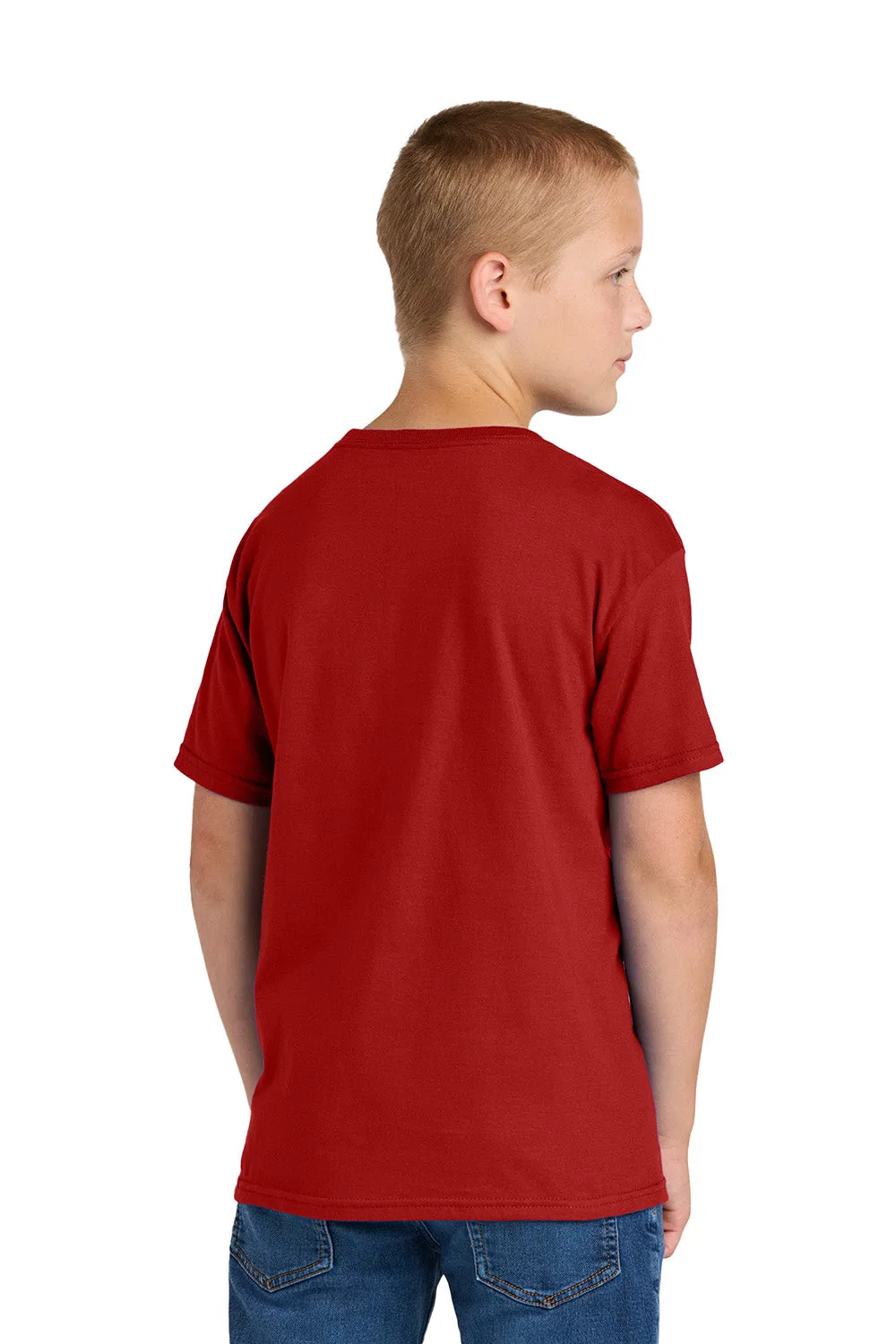 Jerzees Youth Classics T-Shirt à Manches Courtes et Col Rond - Rouge Véritable