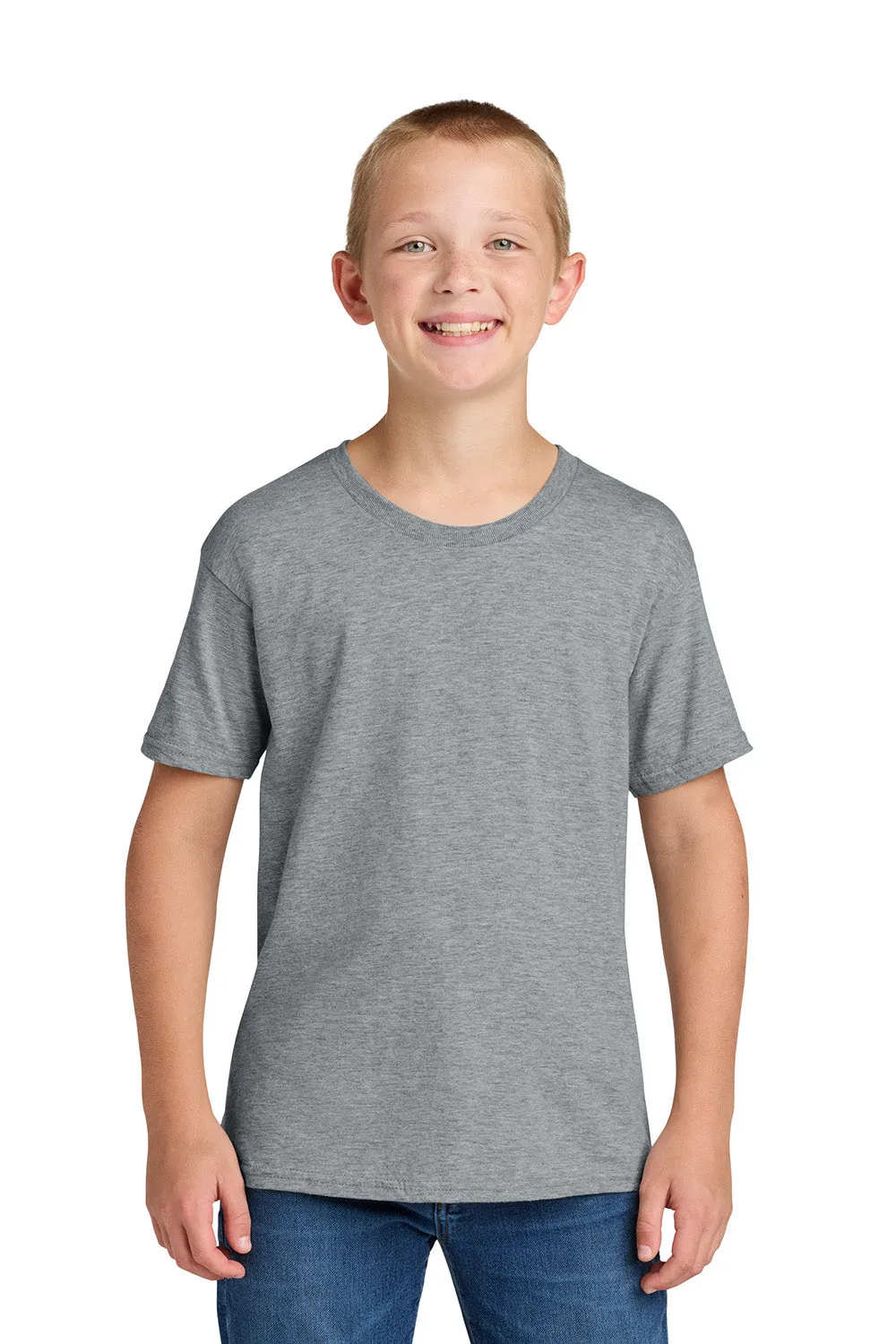 Jerzees T-shirt à manches courtes Ultimate pour jeunes - Gris chiné