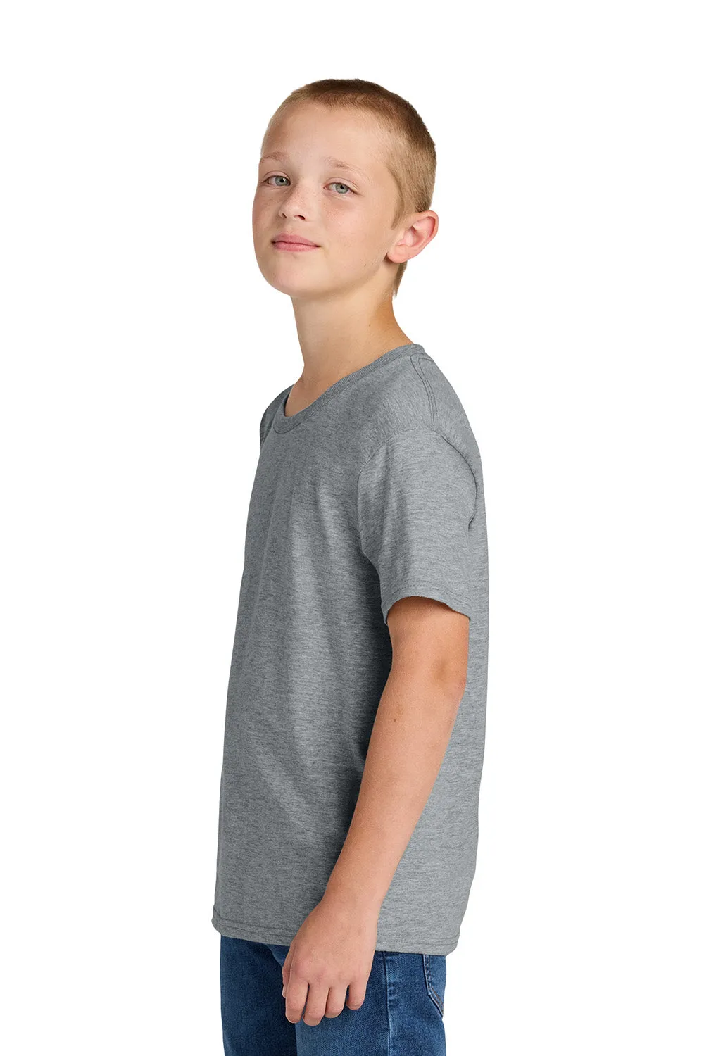 Jerzees T-shirt à manches courtes Ultimate pour jeunes - Gris chiné