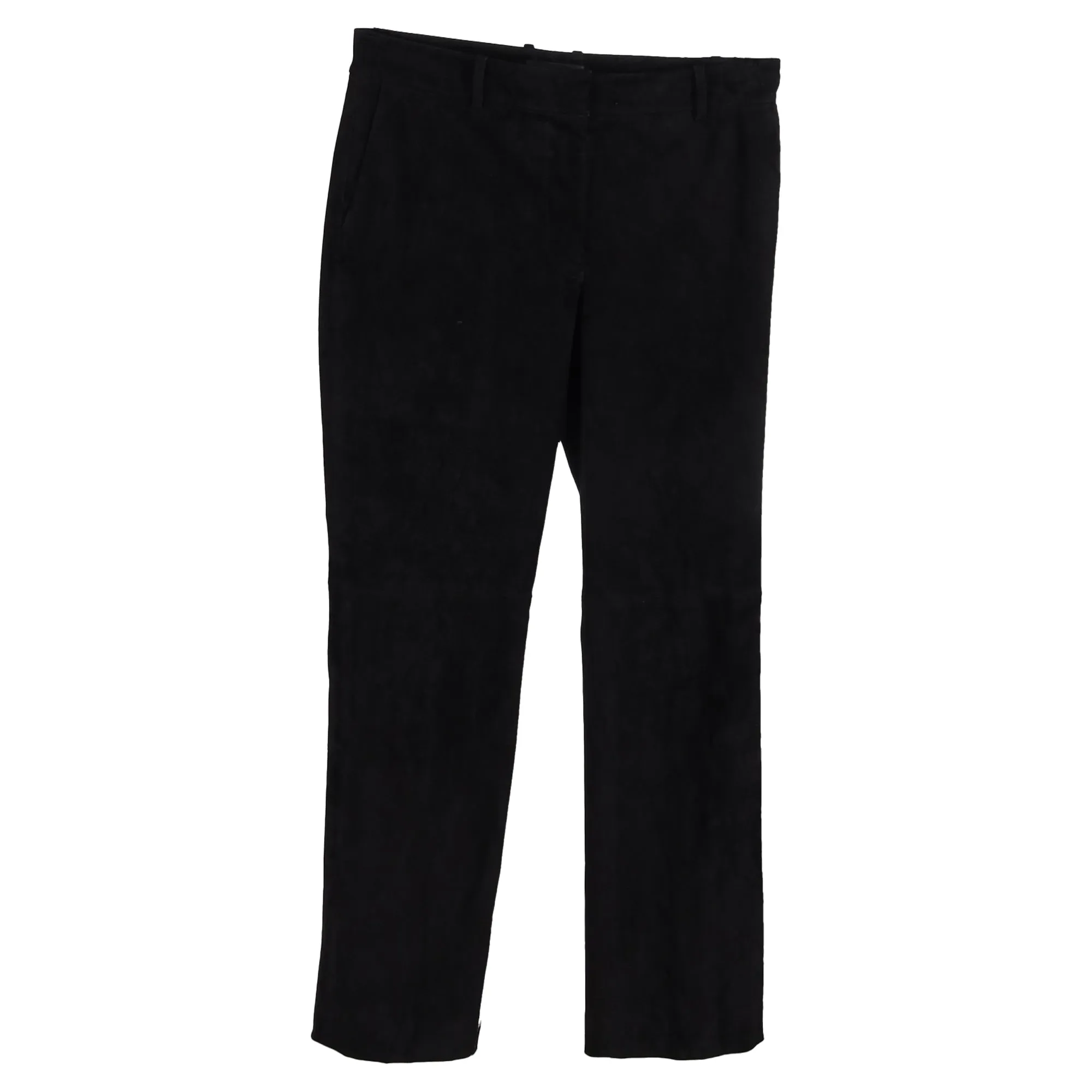 Pantalon droit Joseph à taille mi-haute en coton noir