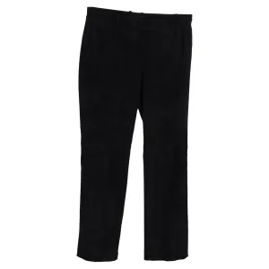 Pantalon droit Joseph à taille mi-haute en coton noir