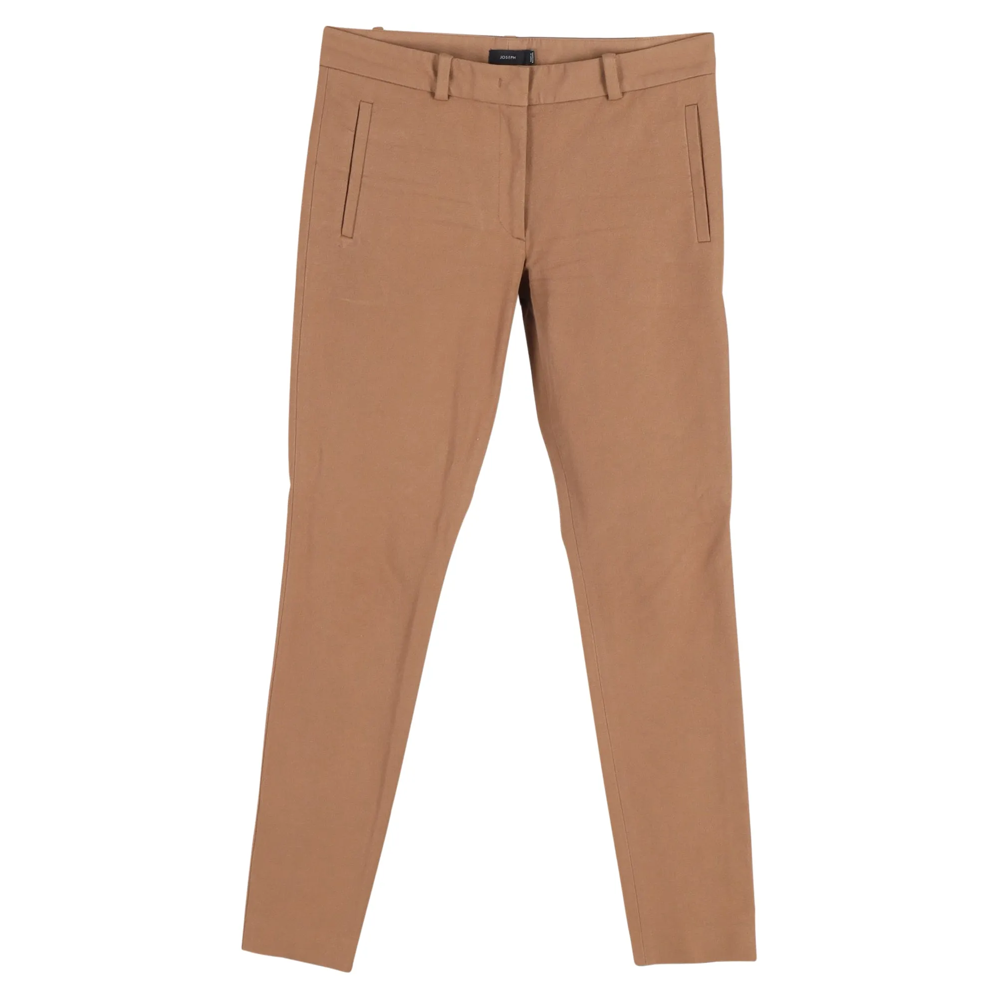 Pantalon Skinny Joseph Midrise en Coton Marron