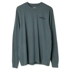 Kavu LS T-shirt à motifs gravés Gables vert