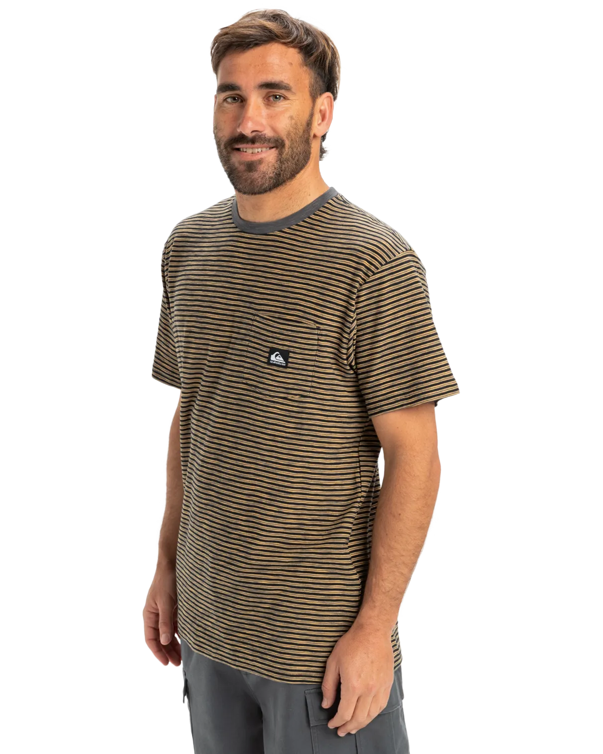 T-shirt à poches Kentin en rayures noires Kentin