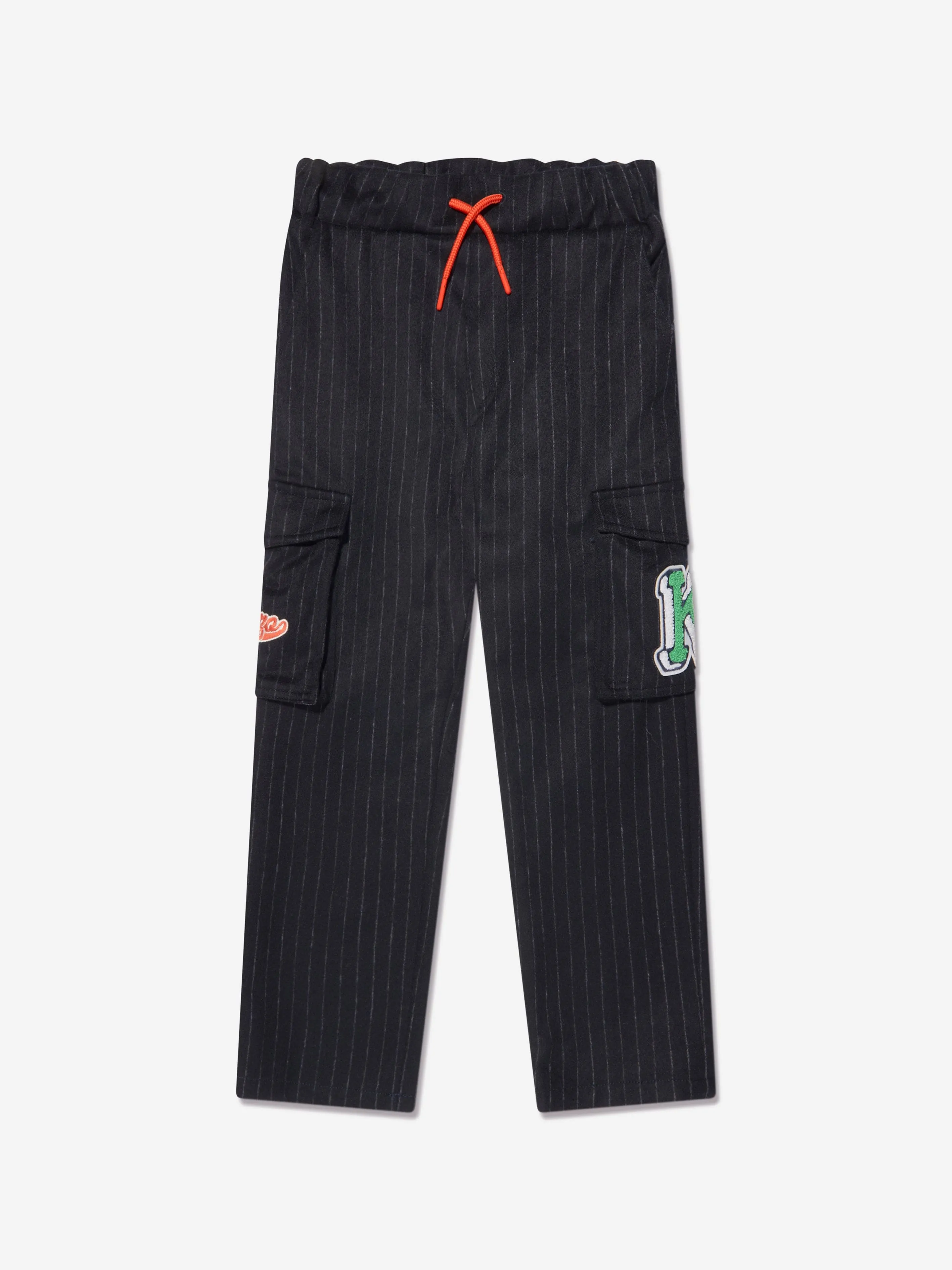Pantalon cargo rayé KENZO pour garçon en bleu marine