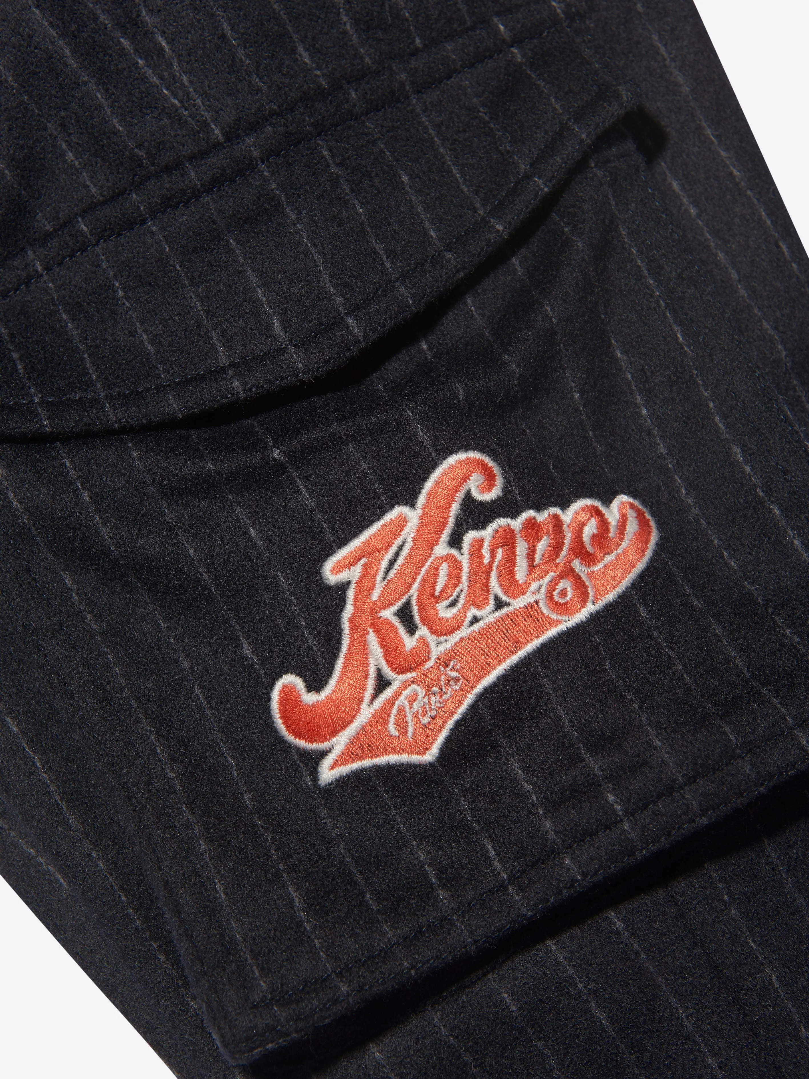 Pantalon cargo rayé KENZO pour garçon en bleu marine