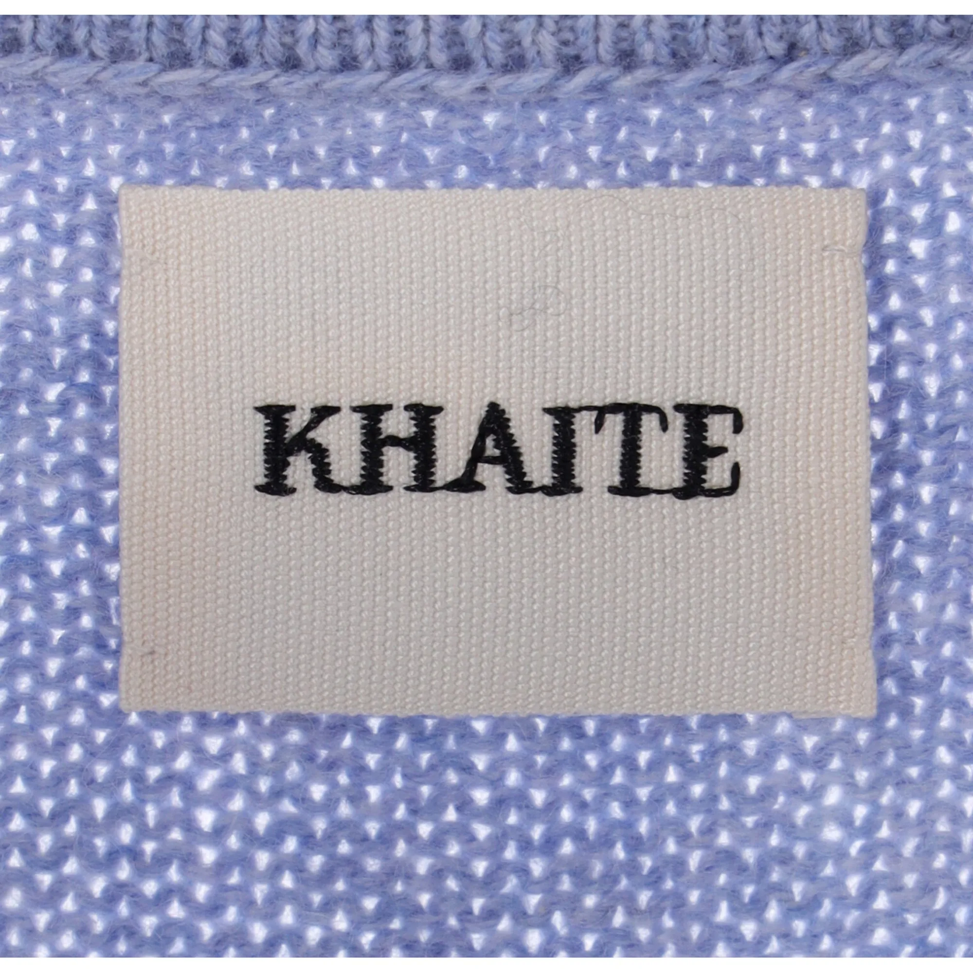 Pull Jo Polo rétréci Khaite en cachemire bleu clair