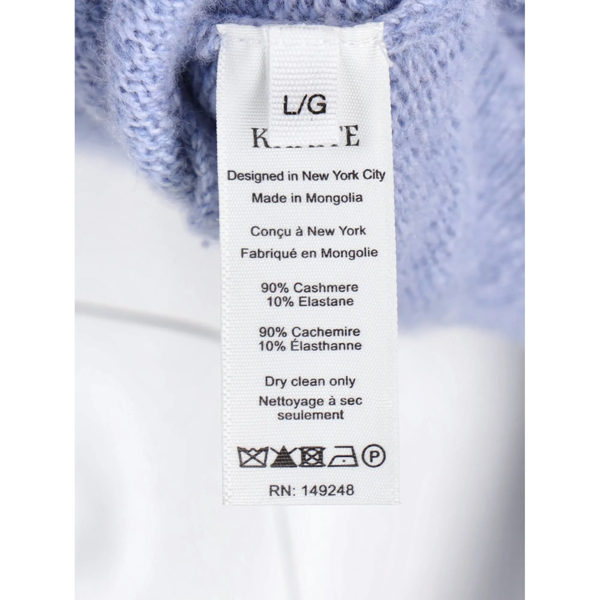 Pull Jo Polo rétréci Khaite en cachemire bleu clair