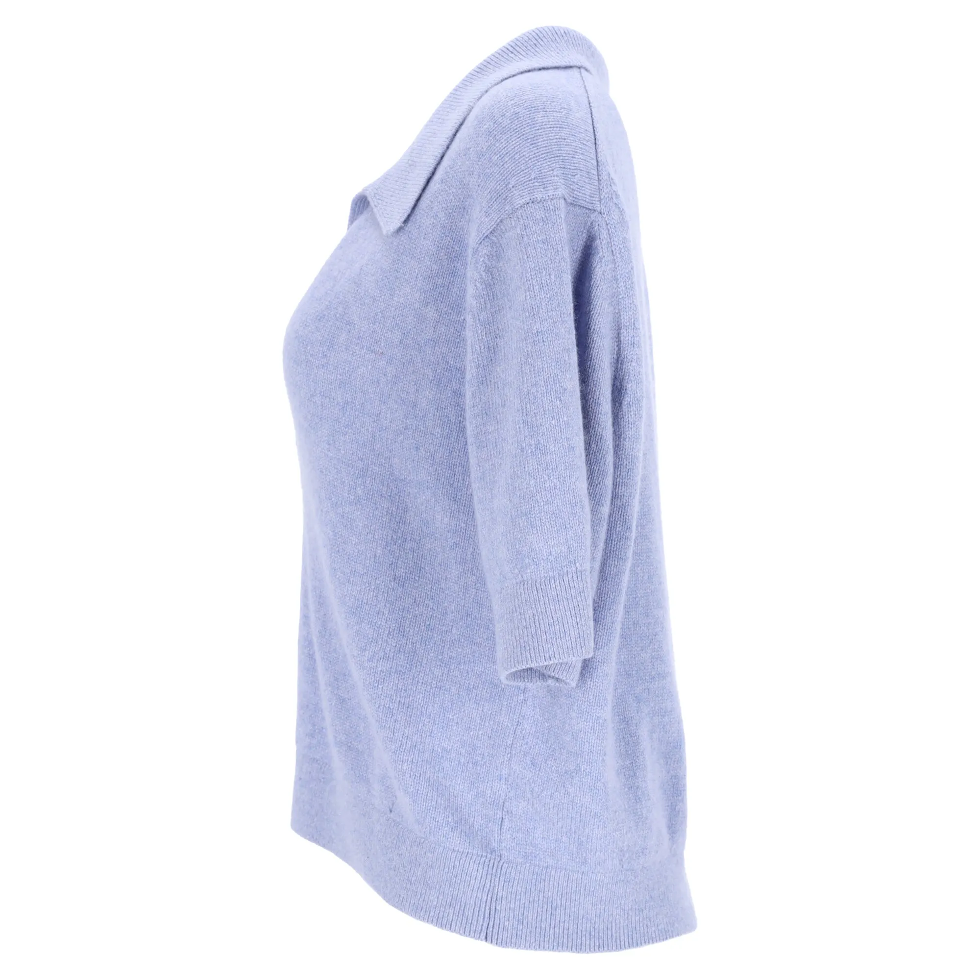 Pull Jo Polo rétréci Khaite en cachemire bleu clair