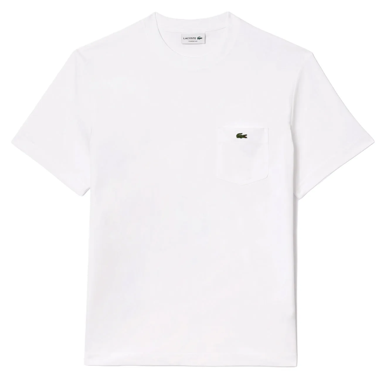 T-shirt en coton Lacoste avec poche poitrine blanc