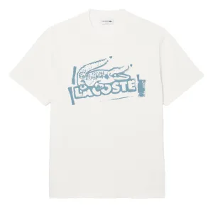 Lacoste T-shirt Graffiti Crocodile Printemps/Été Bleu