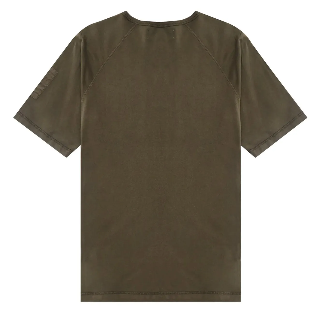 T-shirt à panneau contrastant main gauche Olive